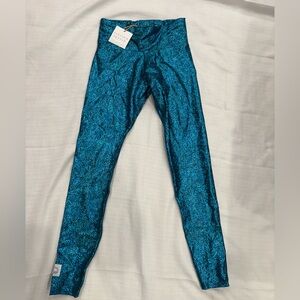 NWT Women’s Xs Purusha People Sparkly Blue Leggings